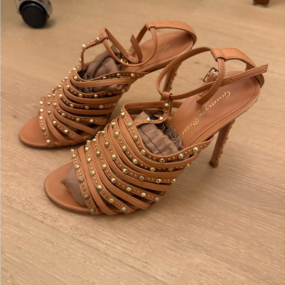 Gianvito Rossi Strappy Studded High Heel Sandals